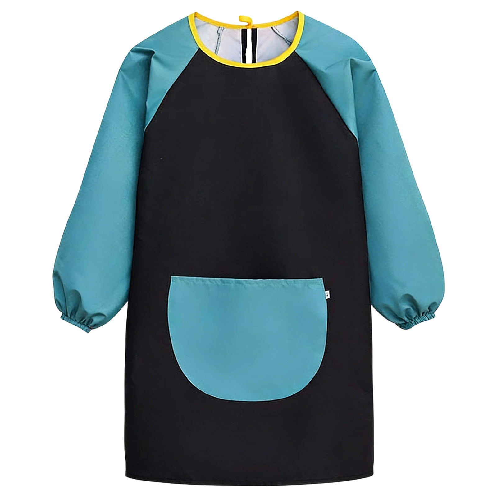 Hienoo Art Apron for Kids Long Sleeve Color Block Painting Smock with ...