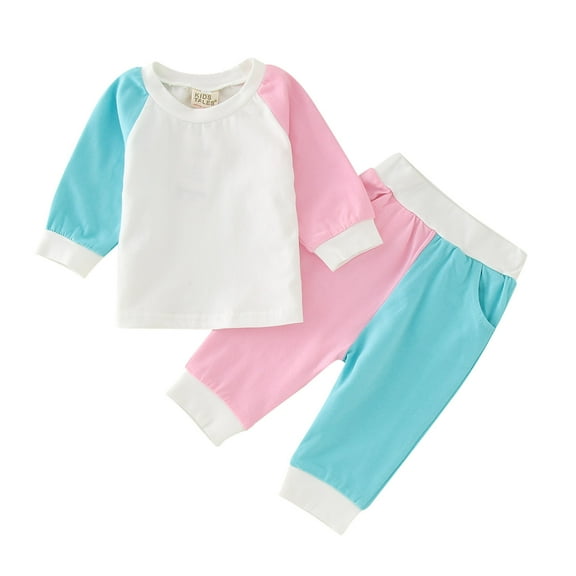 Hienoo Baby Boy's Long Sleeve Top and Pants Snug-Fit Pajama Set, 2-Piece, Sizes 9-12 Months