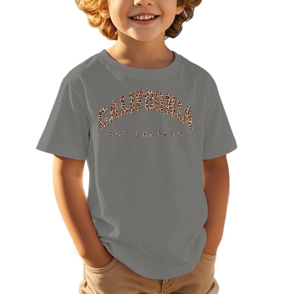 Hienoo Big Boys Casual T-Shirt California Printed Short Sleeve T Shirt Summer Tee