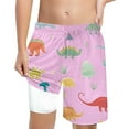 thumbnail image 1 of Hienoo Big Boys Dinosaur Print Compression Liner Swim Trunks Beach Shorts, 1 of 4