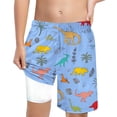 thumbnail image 1 of Hienoo Big Boys Quick Dry Swim Trunks with Compression Liner Board Shorts, 1 of 4