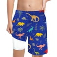 thumbnail image 1 of Hienoo Big Boys Quick Dry Swim Trunks with Compression Liner Board Shorts, 1 of 4