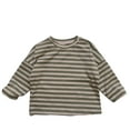 thumbnail image 1 of Hienoo Big Boys Striped Casual T-Shirt Long Sleeve Crewneck T Shirt Unisex Undershirt, 1 of 6