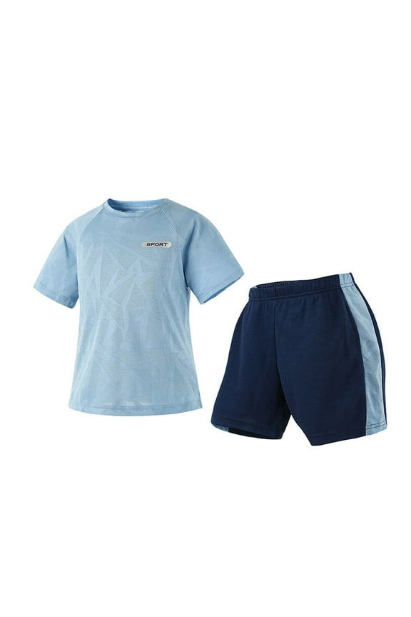 Big Boys Summer Outfits Short Sleeve T Shirt Shorts Quick Drying Sports Sweatsuit