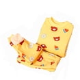 thumbnail image 1 of Hienoo Big Boys Warm Pajamas Cartoon Long Sleeve Top and Pants Unisex Sleepwear Set, 1 of 2