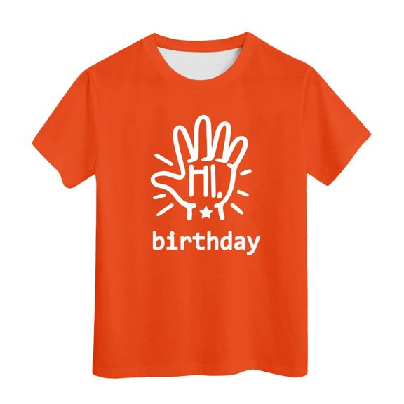 Hienoo Big Girl Birthday T-Shirt Letter Print Short Sleeve Tee Summer Crewneck T Shirt