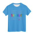 thumbnail image 1 of Hienoo Big Girls Birthday T-Shirt Letter Print Short Sleeve T Shirt Summer Casual Tee, 1 of 3