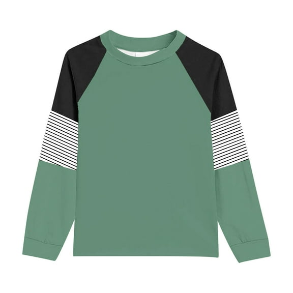 Hienoo Big Girls Casual T-Shirt Long Sleeve Round Neck T Shirt Kids Loose Soft Tshirt