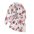 thumbnail image 1 of Hienoo Big Girls Clothes Outfits Floral Print Sun Protction Long Sleeve Shirt & Shorts Set, 1 of 8