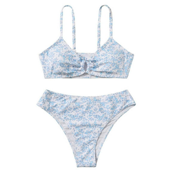 Hienoo Big Girls Floral 2-Piece Swimsuit Quick Drying Bikini Set Swimwear Bathing Suit