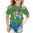 thumbnail image 1 of Hienoo Big Girls T-Shirt Cotton Graphic Short Sleeved T Shirt Summer Active Tshirt, 1 of 4