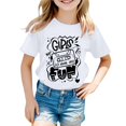 thumbnail image 1 of Hienoo Big Girls Graphic Tshirt Short Sleeve Round Neck T-Shirt Tee Top, Sizes 1-13, 1 of 3