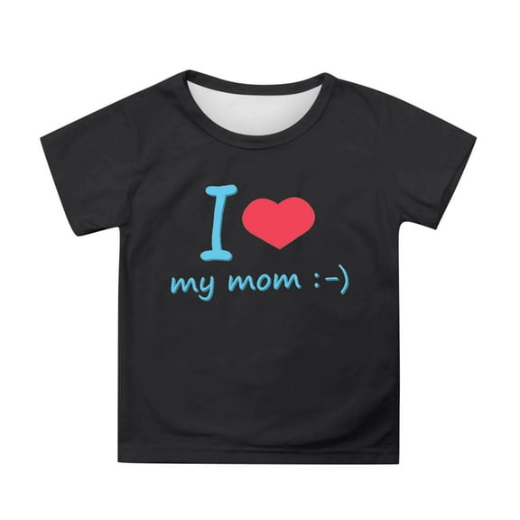 Hienoo Big Girls Mother's Day Tee Shirt Letter Print Short Sleeve T-Shirt, Sizes 3-13