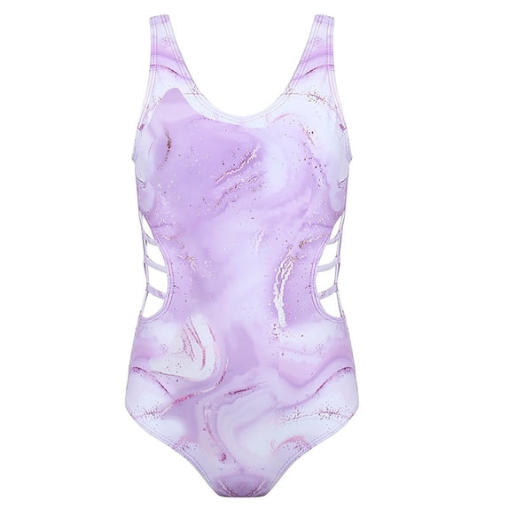 Hienoo Big Girls One-Piece Swimsuit Quick Dry Cutout Swimwear Bathing Suit Beachwear