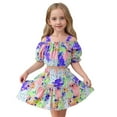thumbnail image 1 of Hienoo Big Girls Summer Outfits Colorful Off Shoulder Crop Top Skirt Set, Sizes 8-9Y, 1 of 8