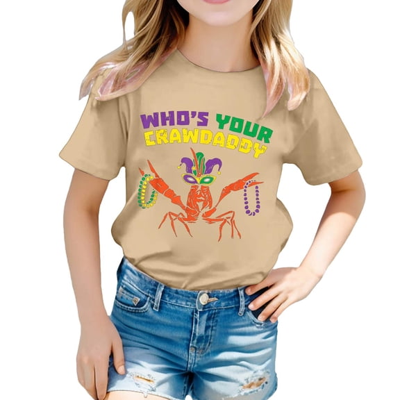 Hienoo Big Girls T-Shirt Letter Print Short Sleeved O Neck T Shirt Summer Casual Tshirt