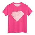 thumbnail image 1 of Hienoo Big Girls Tee Shirt Heart Print Short Sleeve T Shirt Summer Trendy Tshirt, 1 of 6