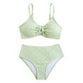 thumbnail image 1 of Hienoo Big Girls Texture Bikini Swimsuit Casual Quick Dry Bathing Suit Kids Swimwear, 1 of 6