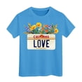 thumbnail image 1 of Hienoo Big Girls Tshirt California Printed Short Sleeve T-Shirt Casual Summer Kids Tee Shirt, 1 of 3