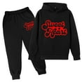 thumbnail image 1 of Hienoo Big Girls Valentine's Day Outfits Letter Print Hoodie Sweatpants Kids Sweatsuit, 1 of 2