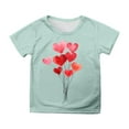 thumbnail image 1 of Hienoo Big Girls Valentine's Day T Shirt Short Sleeve Graphic T-Shirt, Sizes 3-13, 1 of 3
