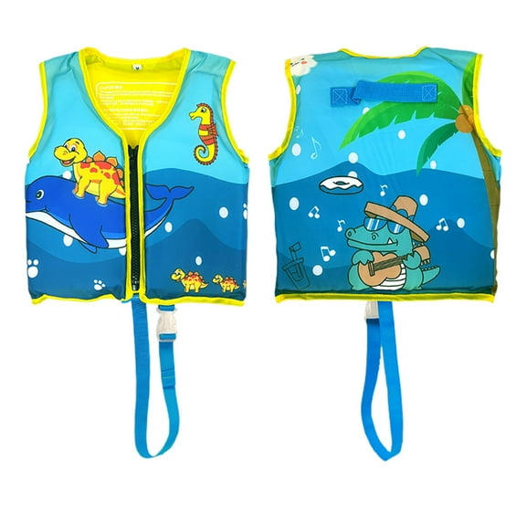 Hienoo Boy Cute Cartoon Life Vest Lightweight Swimwear Aid Buoyancy Life Jacket, Sizes 1-6