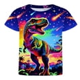 thumbnail image 1 of Hienoo Boy's Dinosaur Graphic T-Shirt Summer Crew Neck Short Sleeve T Shirt, Sizes 1-13, 1 of 4