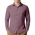 thumbnail image 1 of Hienoo Boys Casual Solid Classic Shirt Breathable Long Sleeve Button Up Shirt, Sizes 5-16, 1 of 4