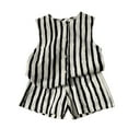 thumbnail image 1 of Hienoo Boys Outfits Lightweight Striped Tank Top Shorts Summer Clothes Set, 1 of 7