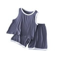 thumbnail image 1 of Hienoo Boys Pajamas Sleeveless Tank Top Shorts Lightweight Soft Sleepwear, Sizes 1-14, 1 of 2