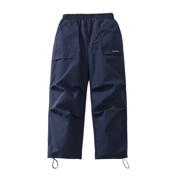Hienoo Boys Performance Snow Pants Lined Zip Pocket Pants Elastic Waist Trousers