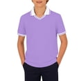 thumbnail image 1 of Hienoo Boys Short Sleeve Polo Shirt Summer Casual Breathable Shirt Sports Tee, Sizes 5-14, 1 of 4