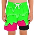 thumbnail image 1 of Hienoo Boys Swim Trunks with Compression Liner Swimwear Lightweight Beachwear, Sizes 2-14, 1 of 3