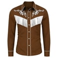 thumbnail image 1 of Hienoo Boys Tassels Long Sleeve Western Shirt Button Down Cowboy Shirt Top, Sizes 4-13, 1 of 3