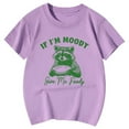 thumbnail image 1 of Hienoo Cute Shirt For Girls Funny Raccoon If I'm Give Me Foody Animal Short Sleeve Tee, 1 of 3