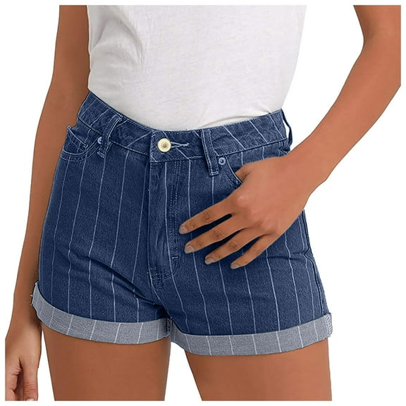 Hienoo Denim Shorts for Women Fashion Casual Mid Rise Jean Shorts, Sizes S-XXL