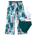 thumbnail image 1 of Hienoo Girl's 3-Piece Swimsuit Beach Floral Bikini Set & Pants Bathing Suit, Sizes 7-12, 1 of 2