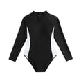 thumbnail image 1 of Hienoo Girls Long Sleeve Rashguard One-Piece Swimsuit with UPF50+ Bathing Suit, Sizes 7-12, 1 of 6