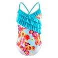 thumbnail image 1 of Hienoo Girls One Piece Swimsuit Beach Ruffle Bathing Suit UPF50+ Swimwear, Sizes 18-24M, 1 of 2