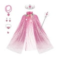 thumbnail image 1 of Hienoo Girls Party Outfits Star Wand Glitter Headband Cape Birthday Dress Up Cloak, 1 of 3