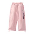 thumbnail image 1 of Hienoo Girls Performance Snow Pants Lined Zip Pocket Pants Elastic Waist Trousers, 1 of 7