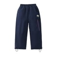 thumbnail image 1 of Hienoo Girls Performance Snow Pants Lined Zip Pocket Pants Elastic Waist Trousers, 1 of 6