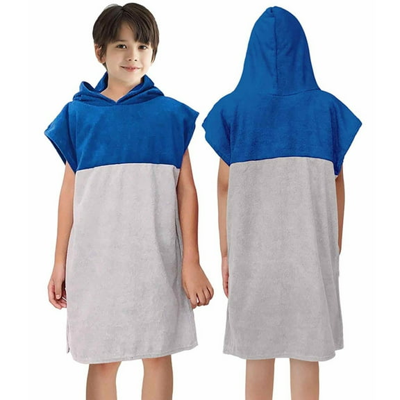 Hienoo Girls Quick Dry Bath Towel Cape Hooded Bathrobe Swim Dress Kids Beachwear