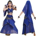 thumbnail image 1 of Hienoo Girls' Sparkly Sequined Belly Dance Outfits for Stage Performances, 1 of 4
