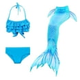 thumbnail image 1 of Hienoo Girls Three Piece Swimsuit Bikini Set with Fish Tail Bathing Suit, Sizes 4-13, 1 of 3