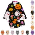 thumbnail image 1 of Hienoo Halloween Graphic Pajama Set For Girls Long Sleeve Buttons Shirts Pants Pajamas 3-14 Years, 1 of 5