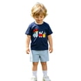 thumbnail image 1 of Hienoo Infant Boys Cartoon Train Embroidery Short Sleeve T Shirt Shorts Set Casual Outfits, 1 of 8