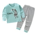 thumbnail image 1 of Hienoo Infant Boys Sleepwear Pajamas Cartoon Cotton Long Sleeve Top Pants Cotton Homewear, 1 of 3