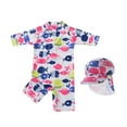 thumbnail image 1 of Hienoo Boys Swimming Jumpsuit Fish Printed Long Sleeve Rash Guard Surfing Suit Bathing Suit with Hat, 1 of 5
