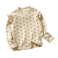thumbnail image 1 of Hienoo Infant Girls Floral T-Shirt Ruffle Long Sleeved T Shirt Casual Soft Undershirt, 1 of 8